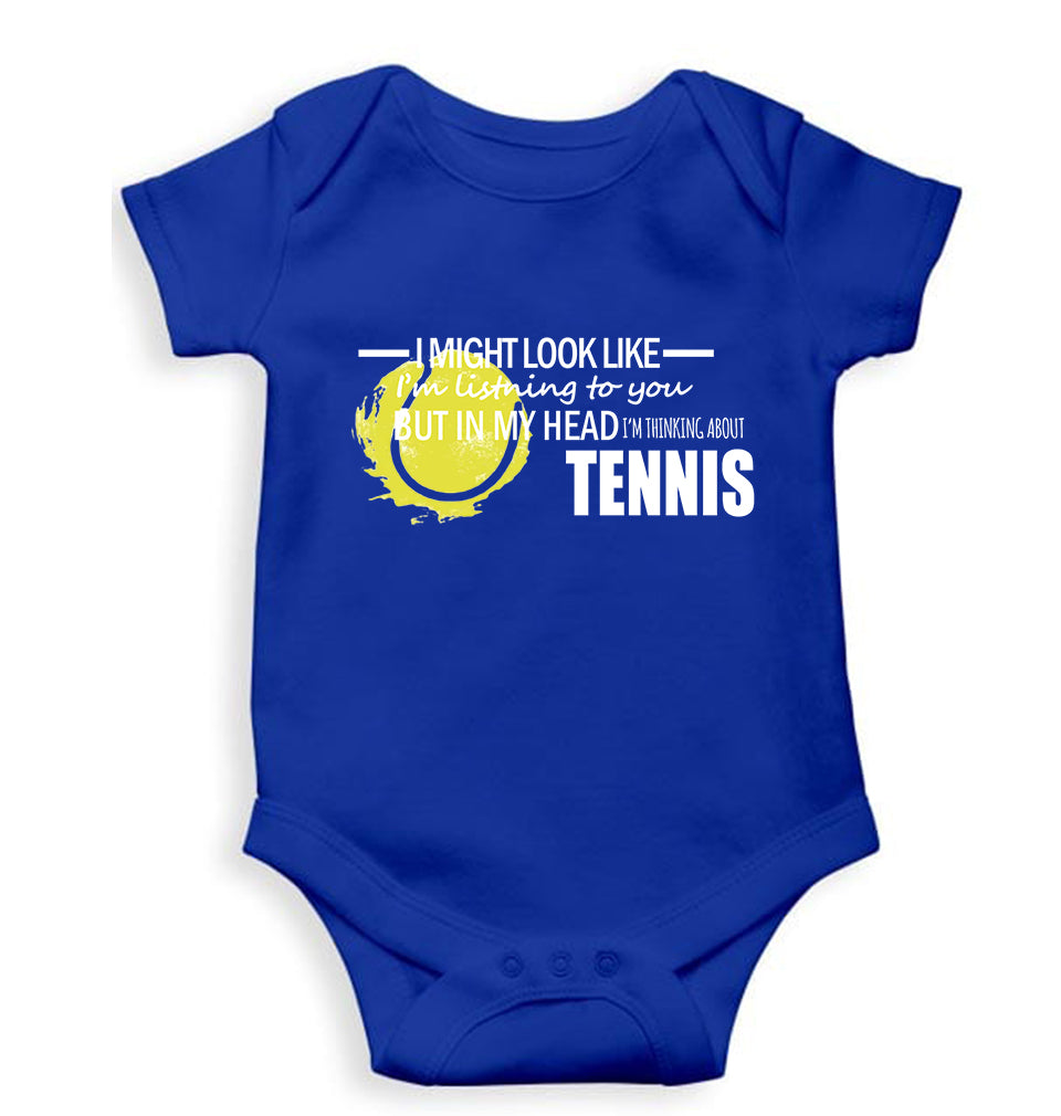 Tennis Kids Romper For Baby Boy/Girl-0-5 Months(18 Inches)-Royal Blue-Ektarfa.online