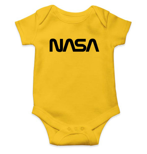 NASA Kids Romper For Baby Boy/Girl-0-5 Months(18 Inches)-Yellow-Ektarfa.online