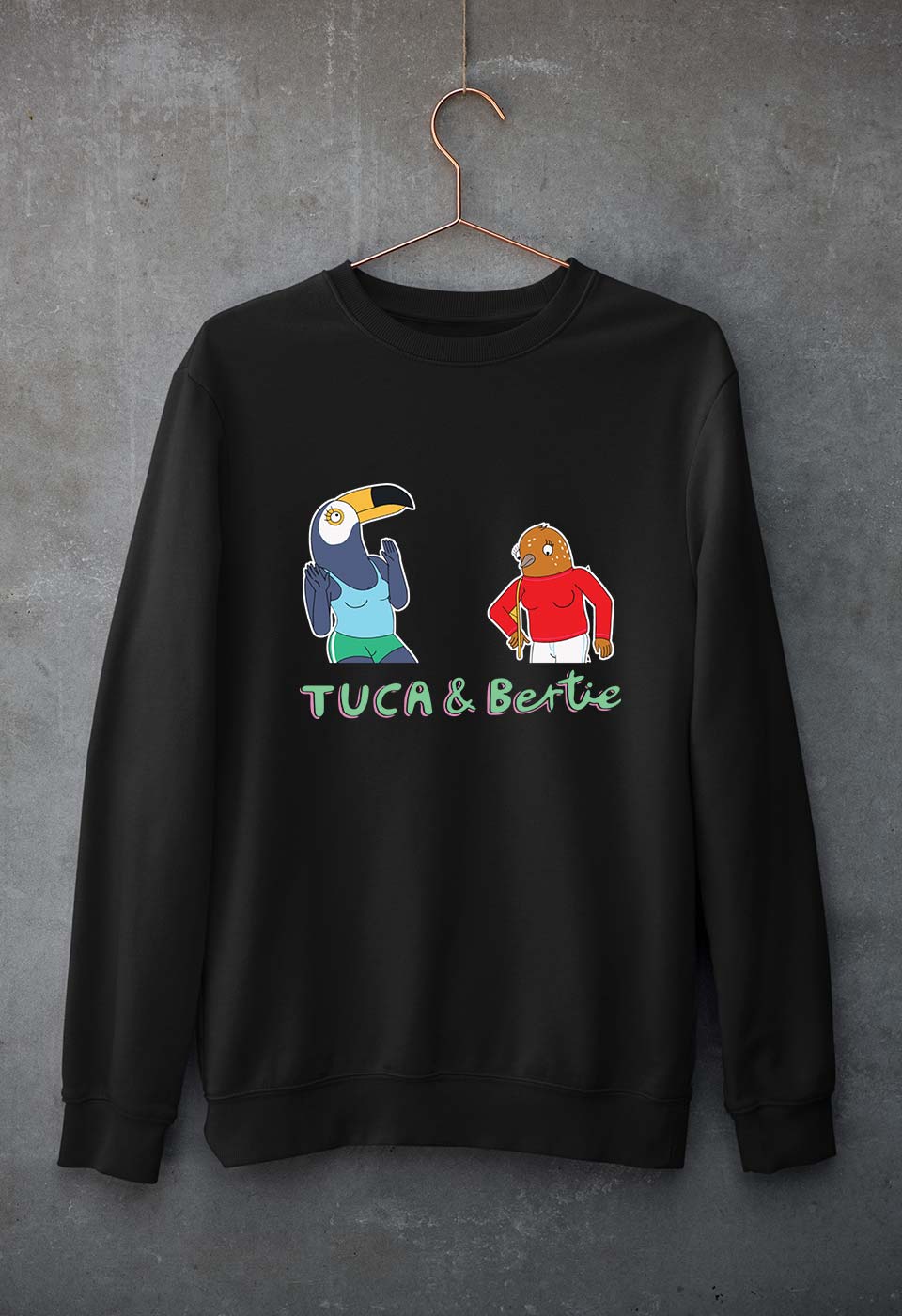 Tuca & Bertie Unisex Sweatshirt for Men/Women-Black-Ektarfa.online