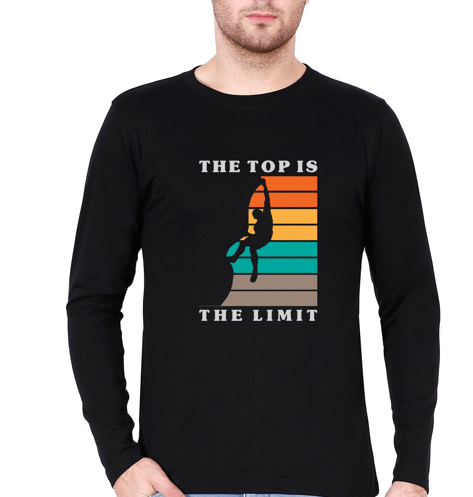 Limit Full Sleeves T-Shirt for Men-S(38 Inches)-Black-Ektarfa.online