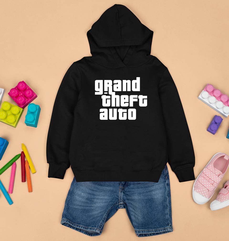Grand Theft Auto (GTA) Kids Hoodie for Boy/Girl-0-1 Year(22 Inches)-Black-Ektarfa.online