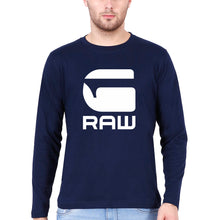 Load image into Gallery viewer, G Raw Full Sleeves T-Shirt for Men-Navy Blue-Ektarfa.online
