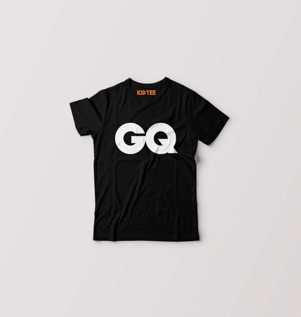 GQ Magazine Kids T-Shirt for Boy/Girl-Black-Ektarfa.online