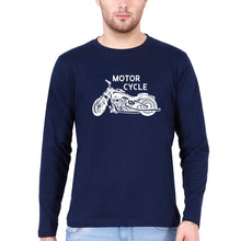 Load image into Gallery viewer, Motorcycle Full Sleeves T-Shirt for Men-Navy Blue-Ektarfa.online

