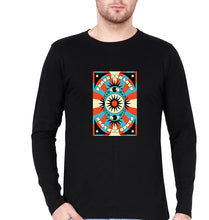 Load image into Gallery viewer, Psychedelic Peace and Love Full Sleeves T-Shirt for Men-Black-Ektarfa.online
