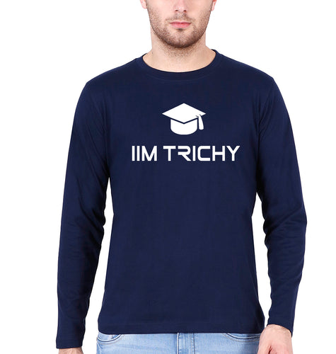 IIM Trichy Full Sleeves T-Shirt for Men-S(38 Inches)-Navy Blue-Ektarfa.online