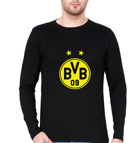 Borussia Dortmund Full Sleeves T-Shirt for Men-Black-Ektarfa.online