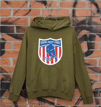 Load image into Gallery viewer, Federal Hockey League Unisex Hoodie for Men/Women-Olive Green-Ektarfa.online
