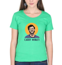 Load image into Gallery viewer, CarryMinati(Ajey Nagar) T-Shirt for Women-XS(32 Inches)-Flag Green-Ektarfa.online
