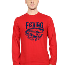 Load image into Gallery viewer, Fishing Full Sleeves T-Shirt for Men-Red-Ektarfa.online
