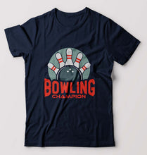 Load image into Gallery viewer, Bowling Champion T-Shirt for Men-Navy Blue-Ektarfa.online
