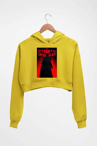 Batman Superhero Crop HOODIE FOR WOMEN-Mustard Yellow-Ektarfa.online