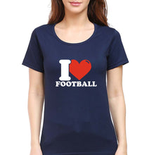 Load image into Gallery viewer, I Love Football T-Shirt for Women
