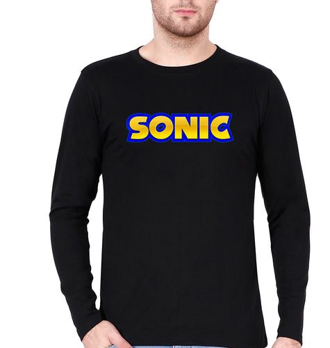 Sonic Full Sleeves T-Shirt for Men-Black-Ektarfa.online