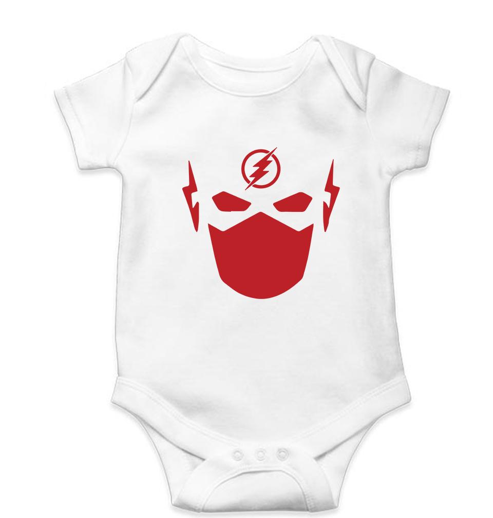 Flash Superhero Kids Romper For Baby Boy/Girl-0-5 Months(18 Inches)-White-Ektarfa.online