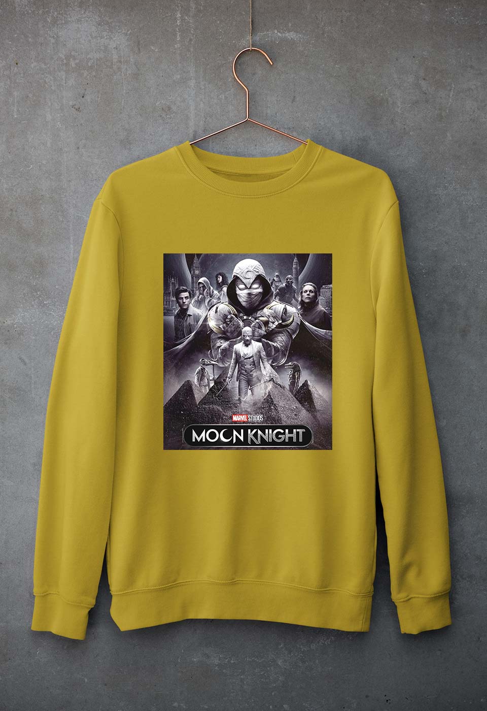 Moon Knight Unisex Sweatshirt for Men/Women-Mustard Yellow-Ektarfa.online