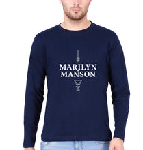 Load image into Gallery viewer, Marilyn Manson Full Sleeves T-Shirt for Men-Navy Blue-Ektarfa.online
