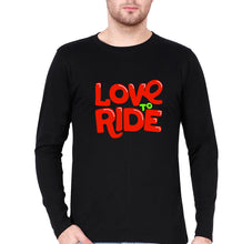 Load image into Gallery viewer, Love to Ride Full Sleeves T-Shirt for Men-Black-Ektarfa.online
