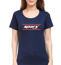 Load image into Gallery viewer, Sparx T-Shirt for Women-XS(32 Inches)-Navy Blue-Ektarfa.online
