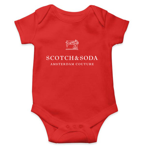 Scotch & Soda Kids Romper For Baby Boy/Girl-0-5 Months(18 Inches)-RED-Ektarfa.online