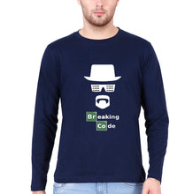 Load image into Gallery viewer, Geek Coder Full Sleeves T-Shirt for Men-Navy Blue-Ektarfa.online
