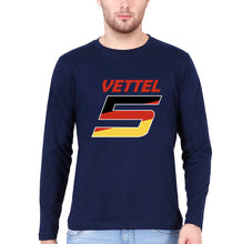 Load image into Gallery viewer, Sebastian Vettel F1 Full Sleeves T-Shirt for Men-Navy Blue-Ektarfa.online
