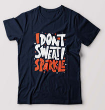 Load image into Gallery viewer, Gym Sweat T-Shirt for Men-S(38 Inches)-Navy Blue-Ektarfa.online
