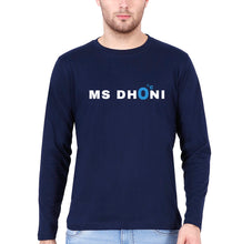 Load image into Gallery viewer, MS Dhoni Cricket Full Sleeves T-Shirt for Men-Navy Blue-Ektarfa.online
