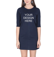 Load image into Gallery viewer, Customized-Custom-Personalized Long Top for Women-S(36 Inches)-Navy Blue-ektarfa.com
