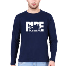 Load image into Gallery viewer, Ride Superbike Full Sleeves T-Shirt for Men-Navy Blue-Ektarfa.online
