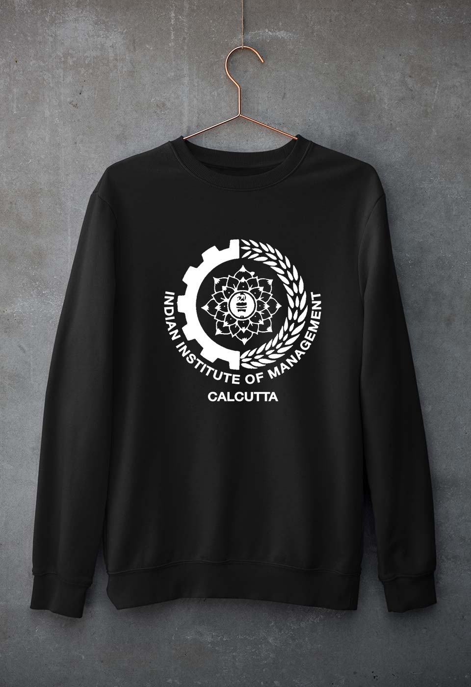 IIM Calcutta Unisex Sweatshirt for Men/Women-S(40 Inches)-Black-Ektarfa.online