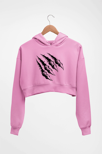 Monster Crop HOODIE FOR WOMEN-Light Baby Pink-Ektarfa.online
