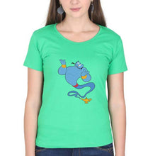 Load image into Gallery viewer, Aladdin Genie(Jinn) T-Shirt for Women-Flag Green-Ektarfa.online
