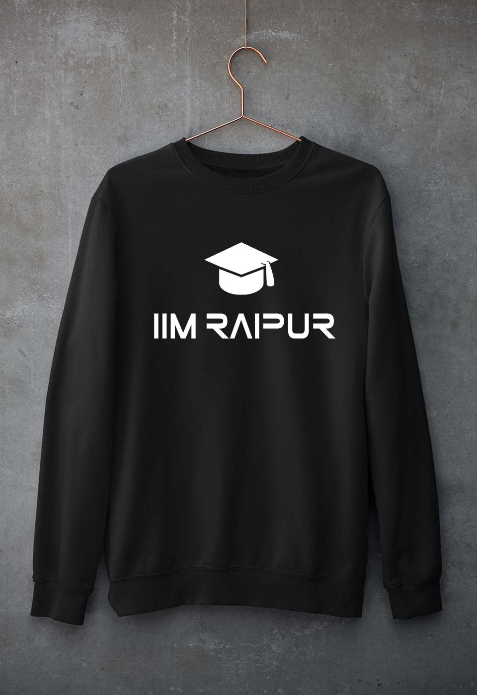 IIM Raipur Unisex Sweatshirt for Men/Women-S(40 Inches)-Black-Ektarfa.online