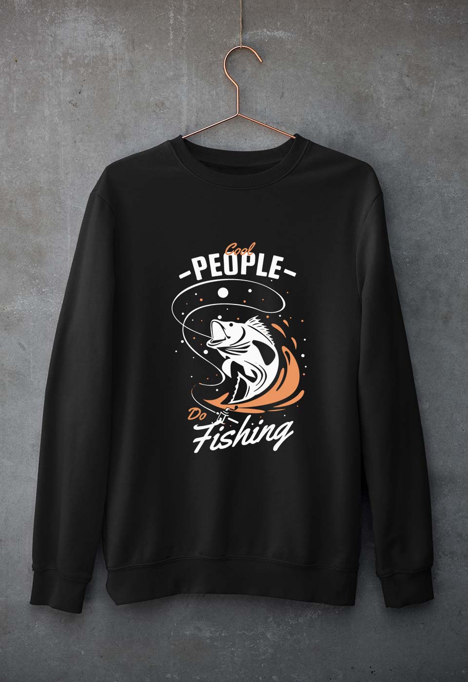 Fishing Unisex Sweatshirt for Men/Women-Black-Ektarfa.online