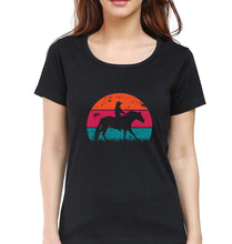 Load image into Gallery viewer, Horse Riding T-Shirt for Women-Black-Ektarfa.online
