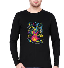 Load image into Gallery viewer, Psychedelic Music Full Sleeves T-Shirt for Men-Black-Ektarfa.online
