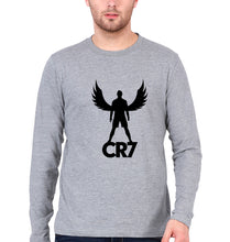 Load image into Gallery viewer, Cristiano Ronaldo CR7 Full Sleeves T-Shirt for Men-Grey Melange-Ektarfa.online
