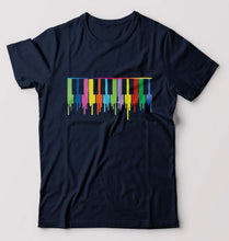 Load image into Gallery viewer, Piano T-Shirt for Men-Navy Blue-Ektarfa.online
