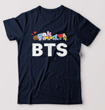 Load image into Gallery viewer, BTS T-Shirt for Men-Navy Blue-Ektarfa.online
