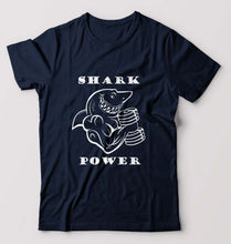 Load image into Gallery viewer, Gym Shark Power T-Shirt for Men-S(38 Inches)-Navy Blue-Ektarfa.online
