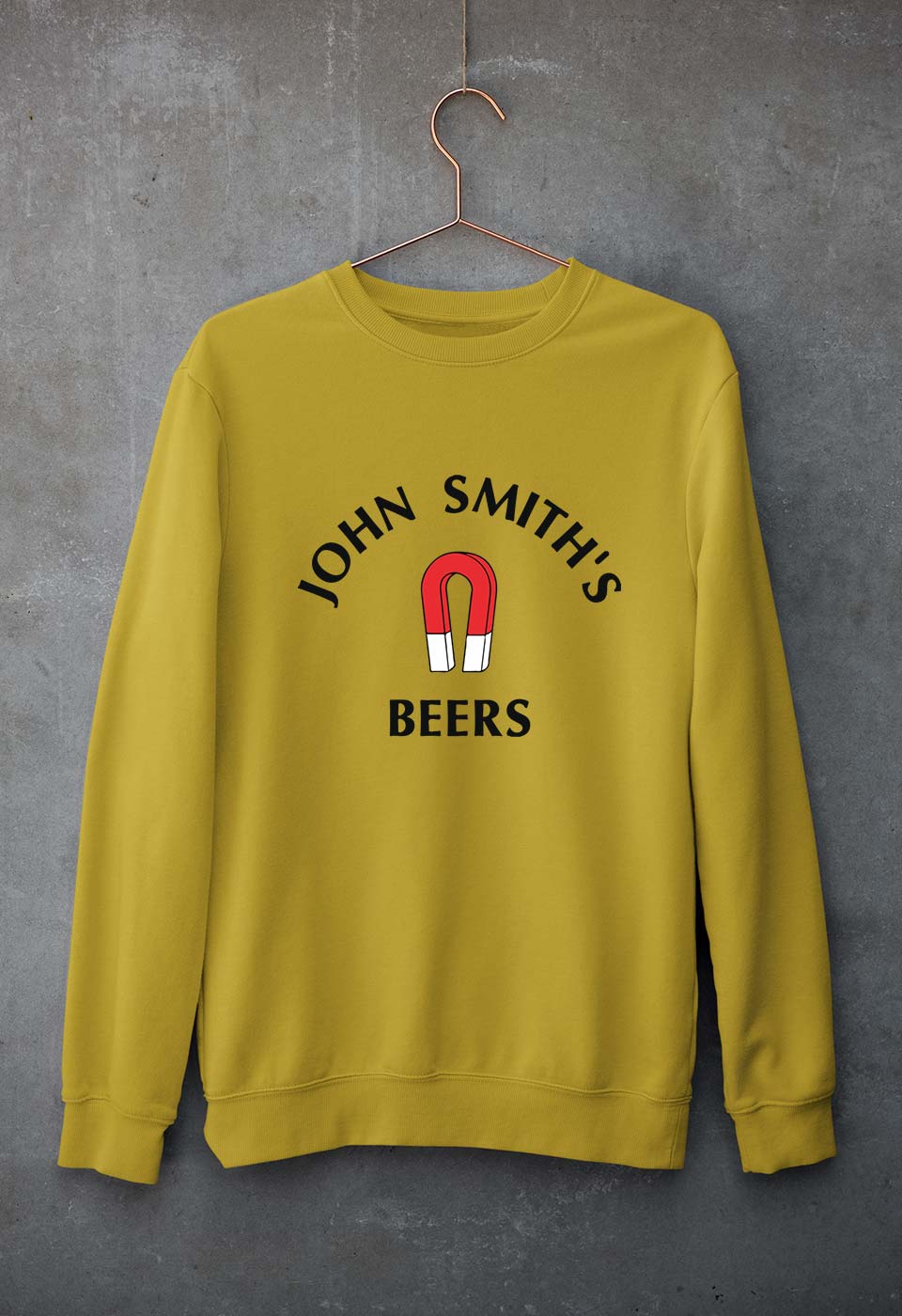 John Smith's Beers Unisex Sweatshirt for Men/Women-Mustard Yellow-Ektarfa.online