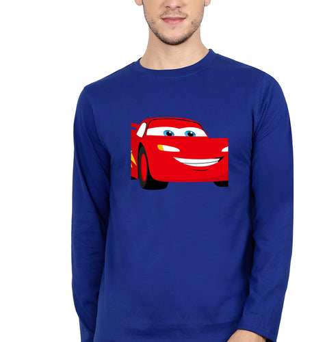 Lightning McQueen Full Sleeves T-Shirt for Men-Royal Blue-Ektarfa.online