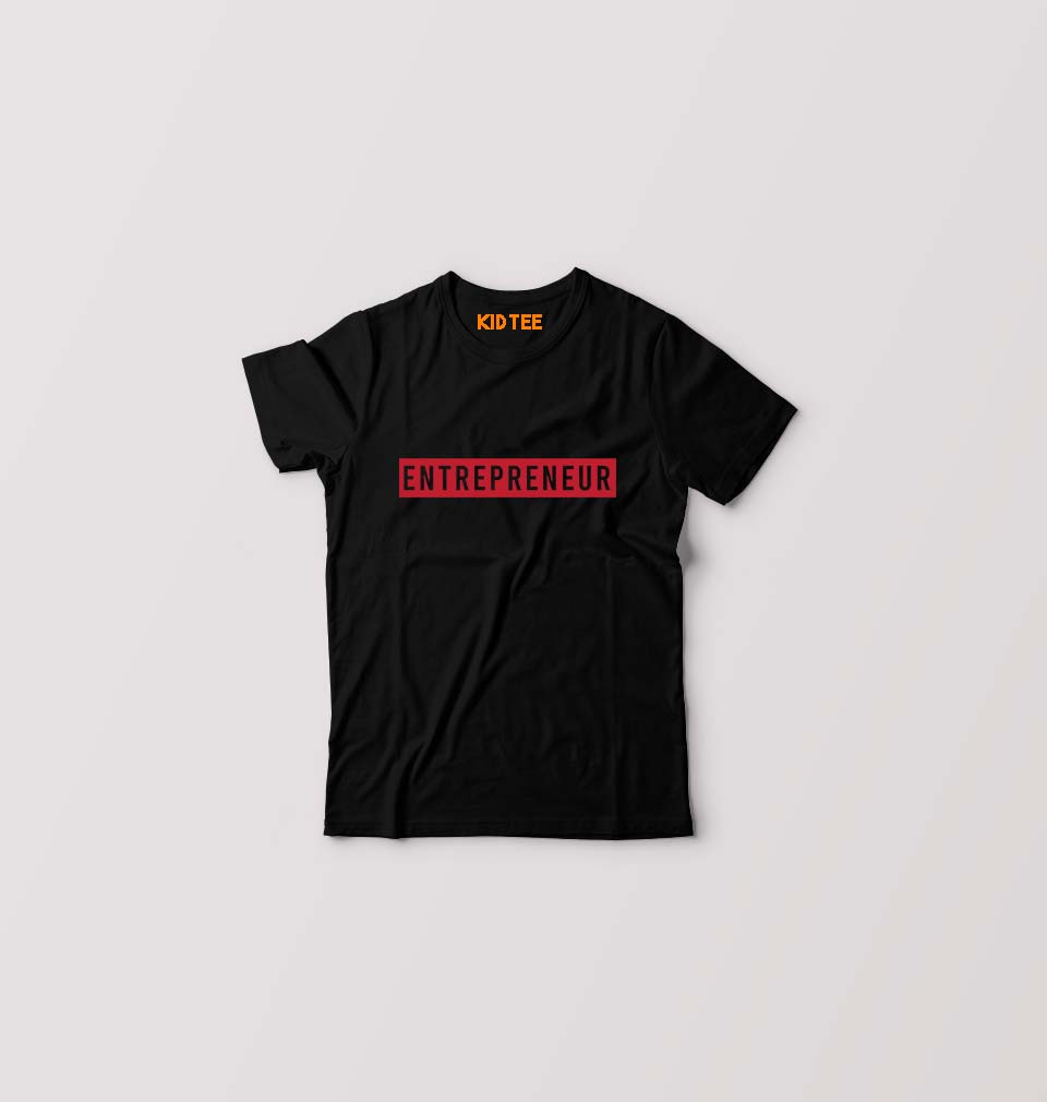 Entrepreneur Kids T-Shirt for Boy/Girl-Black-Ektarfa.online