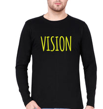 Load image into Gallery viewer, Vision Full Sleeves T-Shirt for Men-S(38 Inches)-Black-Ektarfa.online
