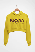 Load image into Gallery viewer, Krsna Crop HOODIE FOR WOMEN-Mustard Yellow-Ektarfa.online
