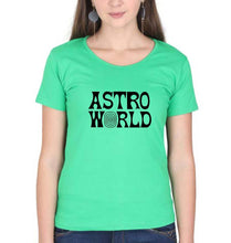 Load image into Gallery viewer, Astroworld Travis Scott T-Shirt for Women-XS(32 Inches)-Flag Green-Ektarfa.online
