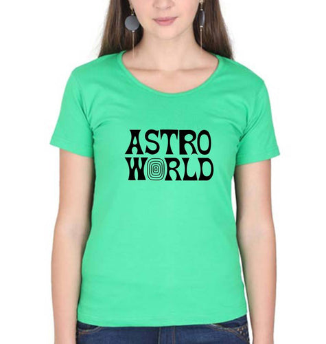 Astroworld Travis Scott T-Shirt for Women-XS(32 Inches)-Flag Green-Ektarfa.online