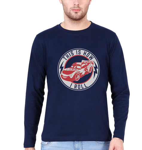 Lightning McQueen Full Sleeves T-Shirt for Men-Navy blue-Ektarfa.online