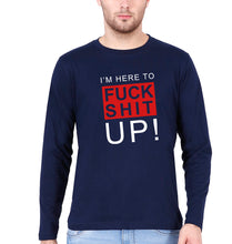 Load image into Gallery viewer, Fuck Full Sleeves T-Shirt for Men-Navy Blue-Ektarfa.online
